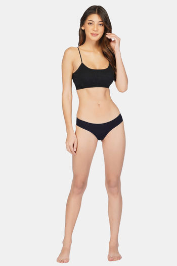 Buy Bleeding Heart Low Rise Zero Coverage Thong (Pack of 2) - Black Blue at  Rs.419 online