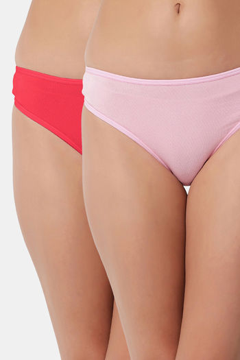 Buy Bleeding Heart Low Rise Zero Coverage Thong (Pack of 2) - Coral Pink
