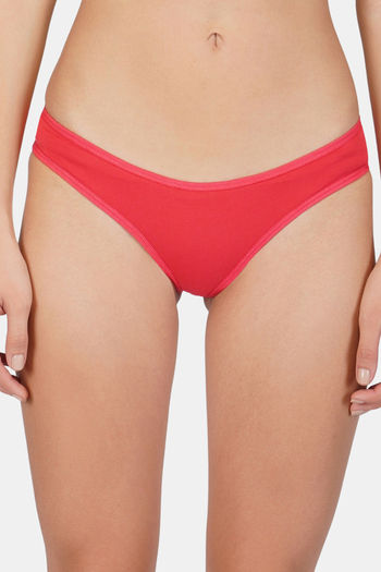 Buy Bleeding Heart Low Rise Zero Coverage Thong - Red at Rs.251