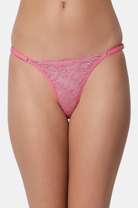 Buy Bleeding Heart Low Rise Zero Coverage Thong - Purple at Rs.251