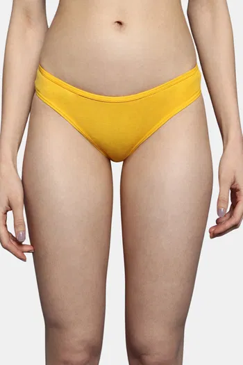 Buy Bleeding Heart Low Rise Zero Coverage Thong - Mustard