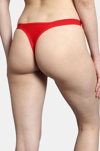 Buy Bleeding Heart Low Rise Zero Coverage Thong - Wine at Rs.251 online