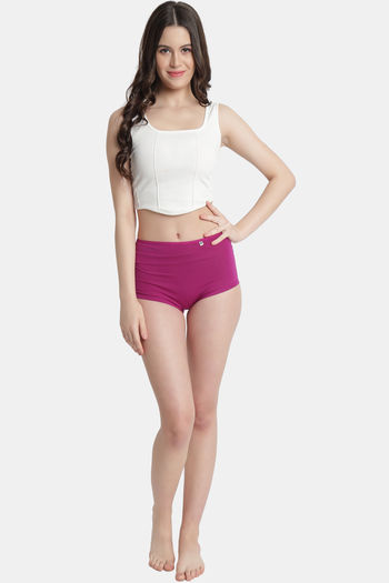 Buy Bleeding Heart High Rise Full Coverage Boyshort - Purple at Rs.279  online