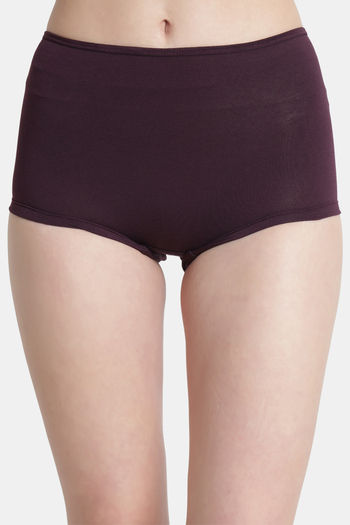 Buy Bleeding Heart High Rise Full Coverage Boyshort - Rosewood