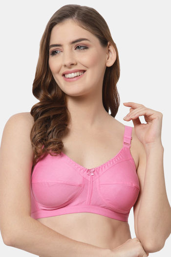 Women's /Girls Pure cotton non padded full coverage Seamed t shirt bra for  ladies Everyday