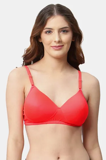 Buy Zivame Double Layered Non Wired Full Coverage Super Support Bra  Cinnabar online