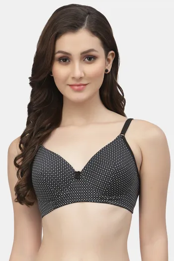 Buy Cukoo Padded Non-Wired Full Coverage T-Shirt Bra - Black at Rs.494  online