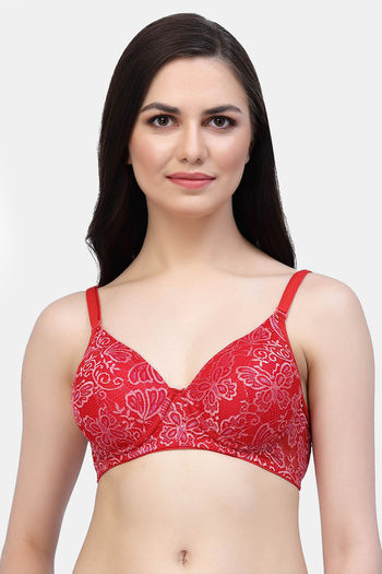 Parfait Padded Regular Wired Seamless Plunge Moulded Bra - Ruby Wine