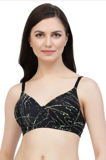 Buy Cukoo Padded Non Wired Full Coverage T-Shirt Bra - Black at Rs