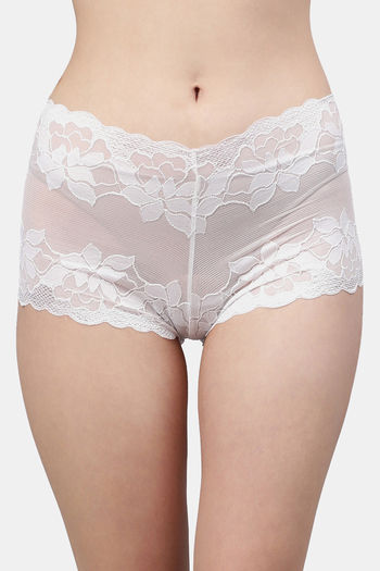 Buy CUKOO High Rise Half Coverage Hipster Panty - White