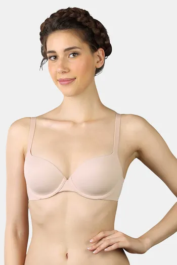 Buy Triumph Padded Wired Medium Coverage T-Shirt Bra - Skin at Rs.1199  online
