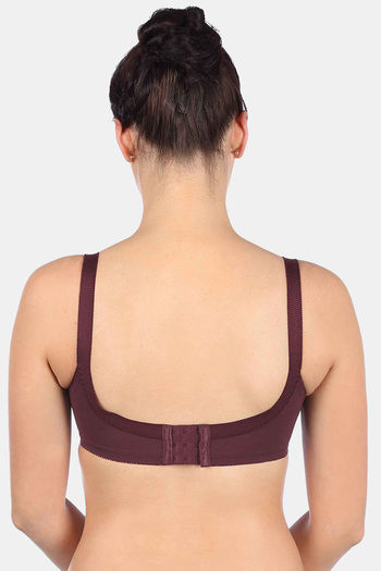 Buy Triumph Double Layered Non Wired Full Coverage Super Support Bra -  Burgundy at Rs.1399 online