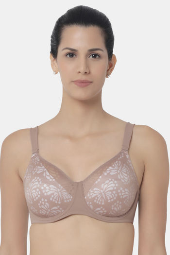 Triumph Double Layered Wired Medium Coverage T-Shirt Bra - Brown and Light  Combination