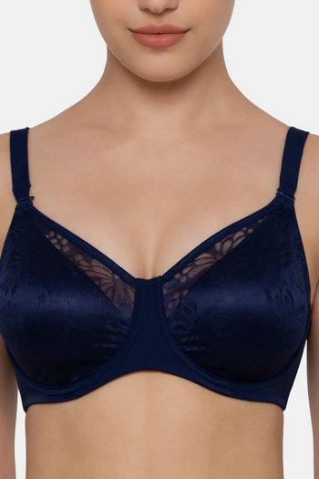 Buy Triumph Single Layered Wired Full Coverage Minimiser Bra - Navy Blue at  Rs.1529 online