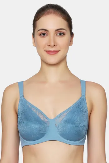 Buy Triumph Double Layered Wired Medium Coverage T-Shirt Bra - Provincial  Blue at Rs.1439 online