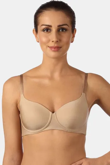 Buy Triumph Padded Non Wired Full Coverage T-Shirt Bra - Skin at