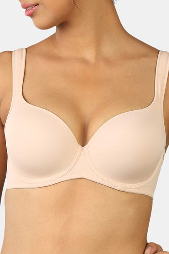 Buy Triumph Padded Wired 3/4th Coverage T-Shirt Bra - Neutral Beige at  Rs.1499 online