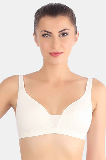 Buy Triumph Padded Non Wired Full Coverage T-Shirt Bra - White