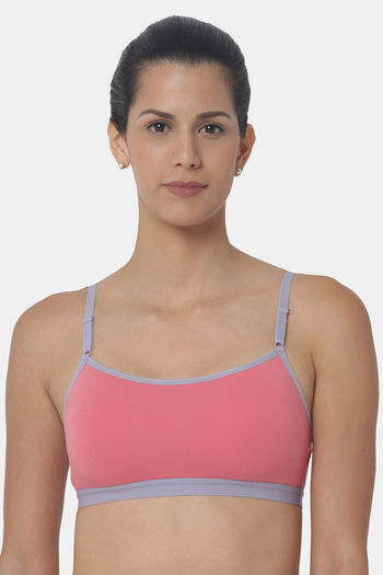 Buy Triumph Double Layered Non Wired Full Coverage Bralette - Pink