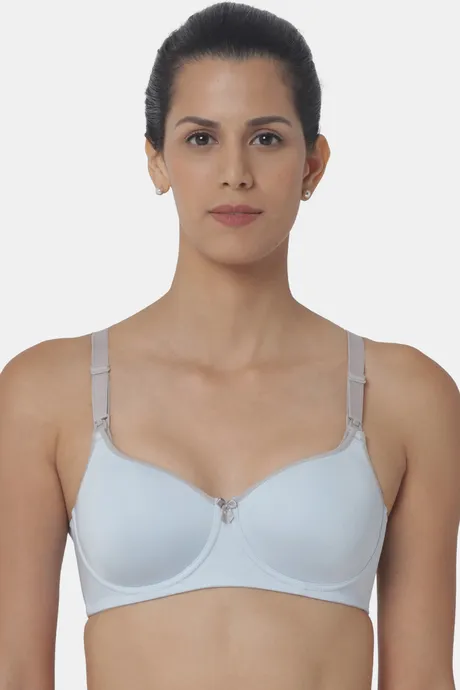 Buy Triumph Padded Non Wired Full Coverage Maternity / Nursing Bra - Blue  Light Combination at Rs.1299 online