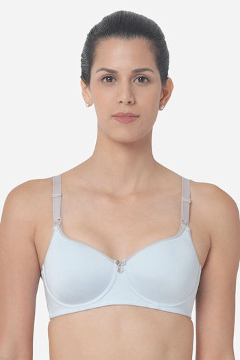 Buy Triumph Padded Non Wired Full Coverage Maternity / Nursing Bra - Blue  at Rs.1299 online