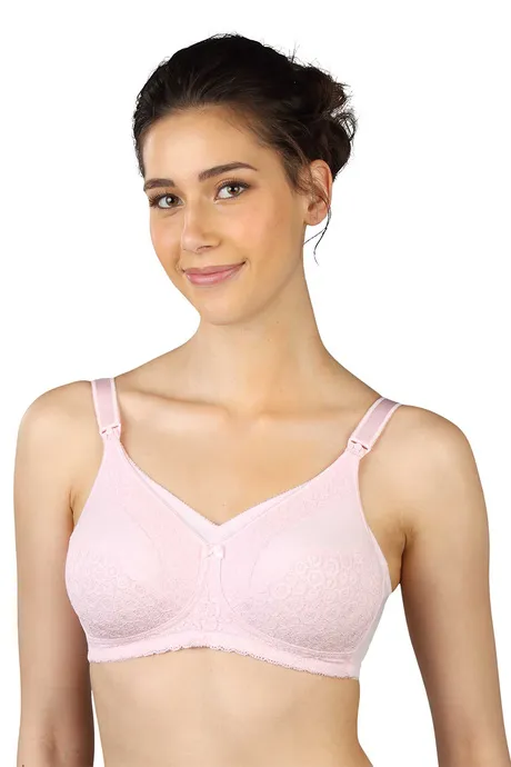 Buy Triumph Double Layered Non Wired Full Coverage Maternity / Nursing Bra  - Pink at Rs.1199 online