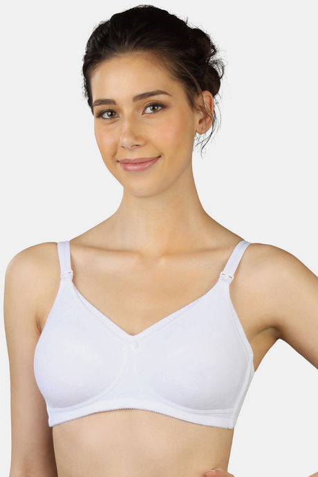 Buy Triumph Double Layered Non Wired Full Coverage Maternity / Nursing Bra  - White at Rs.999 online