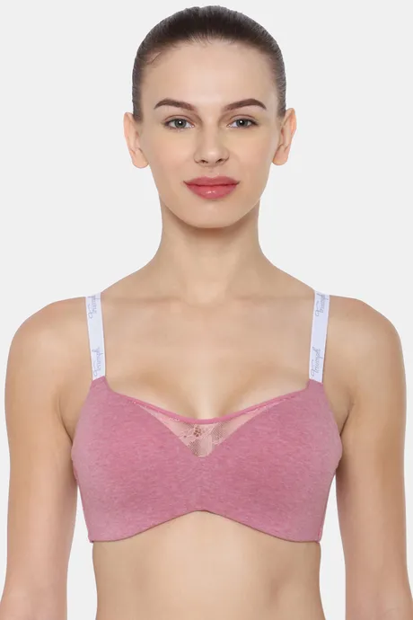 Buy Triumph Padded Non Wired 3/4th Coverage Super Support Bra - Mauve at  Rs.1299 online