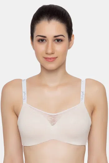 Buy Triumph Padded Non Wired Medium Coverage T-Shirt Bra - Taupe & Light Combination