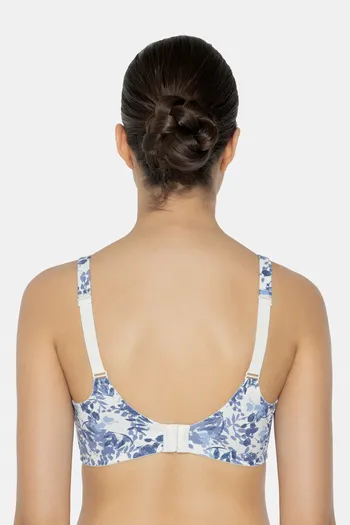Buy Triumph Single Layered Non Wired Full Coverage Minimiser Bra - Klein  Blue at Rs.1439 online