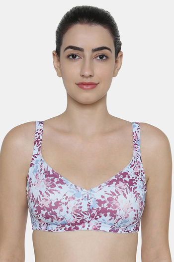 Buy Triumph Single Layered Non Wired Full Coverage Minimiser Bra - Violet  at Rs.1599 online