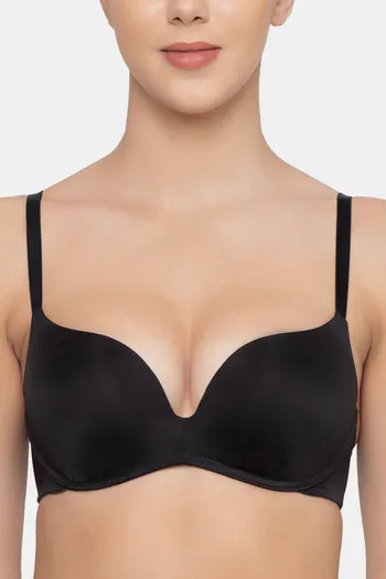Buy Triumph Padded Non Wired Medium Coverage Push-Up Bra - Black at Rs.1709  online