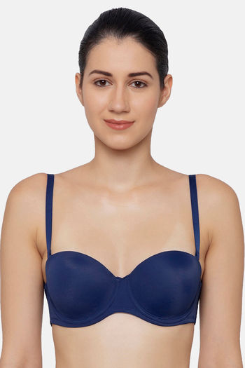 Buy Triumph Padded Wired Demi Coverage Strapless Bra - Deep Water