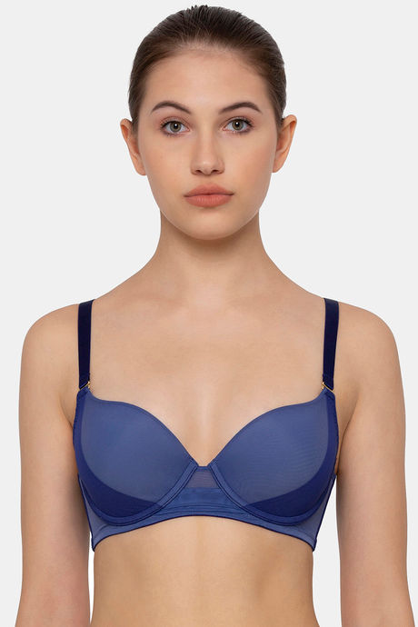 Triumph Padded Wired Medium Coverage T-Shirt Bra - Klein Blue