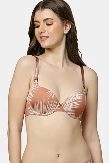 Buy online Brown Polyester Bras And Panty Set from lingerie for