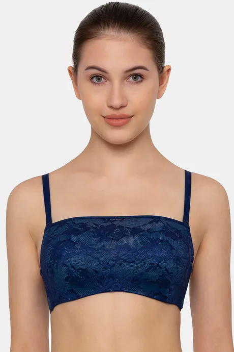 Buy Triumph Padded Wired Medium Coverage Tube Bra - Deep Water at Rs.1529  online