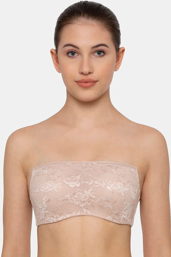 Buy Triumph Padded Wired Medium Coverage Tube Bra - New Beige at