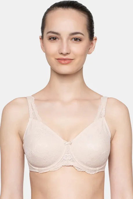 Buy Triumph Single Layered Wired Full Coverage Minimiser Bra - Nude Beige  at Rs.2249 online