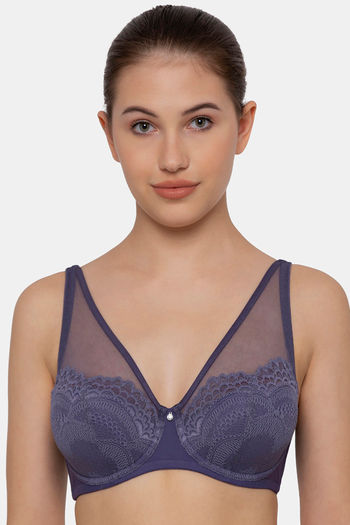 Buy Triumph Padded Wired Full Coverage T-Shirt Bra - Slate at Rs