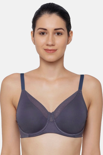 Buy Triumph Single Layered Wired Full Coverage Minimiser Bra - Pebble Grey  at Rs.2069 online