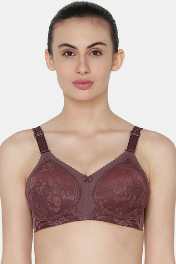 Buy Triumph Double Layered Non Wired Medium Coverage T-Shirt Bra - Plum at  Rs.1499 online
