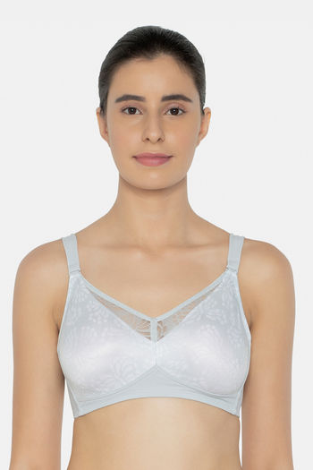 Buy Triumph Single Layered Non Wired Full Coverage Minimiser Bra - Grey  Combination at Rs.595 online