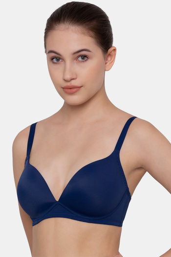 Buy Triumph T-Shirt Bra 77 Invisible Wired Padded Multi-Purpose Everyday Bra  - Black online