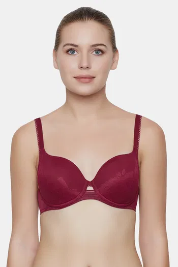 Buy Triumph Padded Wired Medium Coverage Sag Lift Bra - Bordeaux