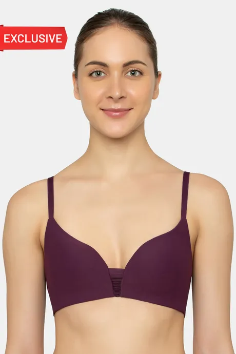 Buy Planetinner Non Wired Everyday Padded T-Shirt Bra - Wine at Rs.760  online