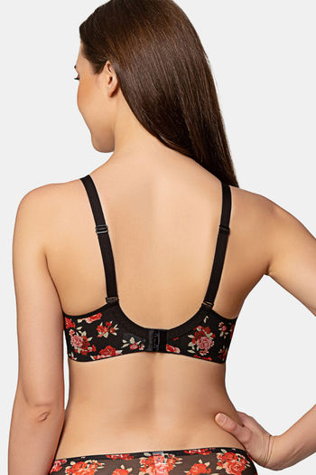 Buy Triumph Padded Non Wired Full Coverage T-Shirt Bra - Black Combination  at Rs.2199 online