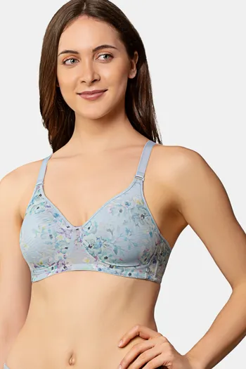 Buy Triumph Padded Non Wired Full Coverage T-Shirt Bra - Blue at Rs.2199  online