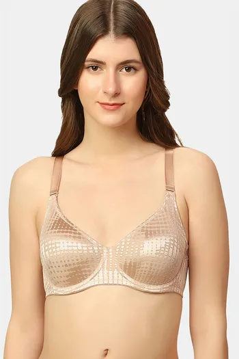 Buy Zivame Non Padded Cotton Minimizer Bra - Beige Online at Low