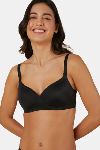 Buy Triumph Padded Non Wired Full Coverage T-Shirt Bra - Black