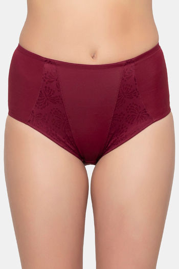 Buy Triumph High Rise Full Coverage Hipster Panty - Bordeaux at Rs.539  online